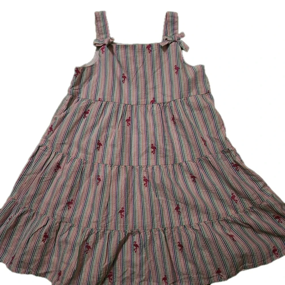 Gymboree Flamingo Rainbow Stripes‎ Dress Size 6